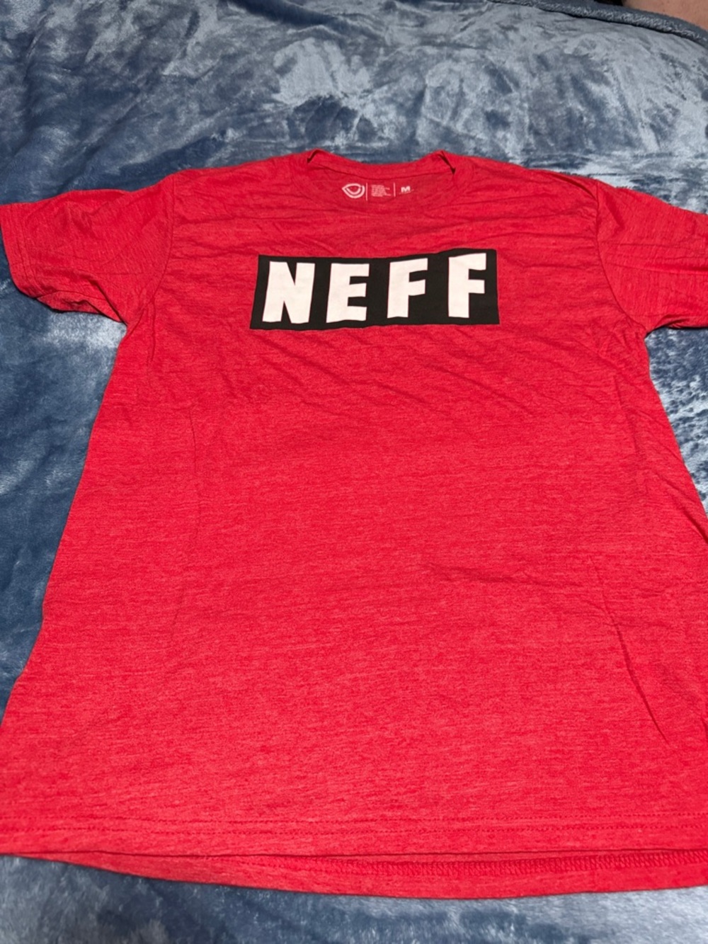Neff Red Crew Neck Logo Tee